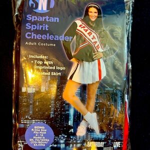 Official SNL Spartan Cheerleader costume for women.